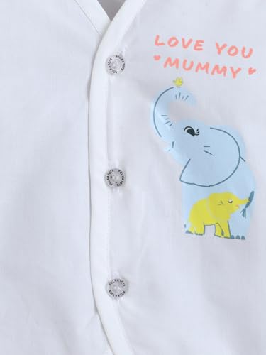 Image of POLKA TOTS 100% Organic Muslin Jhabla for Baby Boys & Girls | Unisex Half Sleeves Front Open Vest for Infants | Ultra-Soft, Breathable & Lightweight Summer Jabla Set | Regular Fit (Pack of 3)