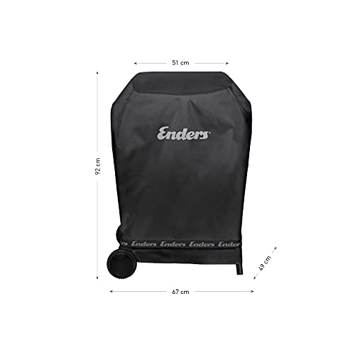 Enders® Abdeckhaube für Gasgrills URBAN mit TROLLEY, hochwertiges Polyestergewebe (300D), UV-beständig und wasserdicht, Abdeckplane, Abdeckung, -Zubehör, #5699, Schwarz