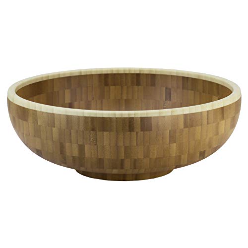 Totally Bamboo Classic Large Bamboo Serving Bowl 12 x 12 x 4-12
