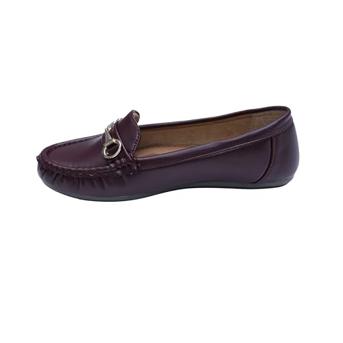 Image of CatBird Women's Metal Detail Slip-On Loafers | Cushioned Comfort Flats | Lightweight Office & Casual Shoes | Anti-Slip Sole Footwear