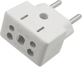 Adaptador De Tomada Universal 3 Pinos Benjamin 10A/20A Para 2 e 3 Pinos Bivolt 110V/220V Para Secadores Chapinhas Air Fryer