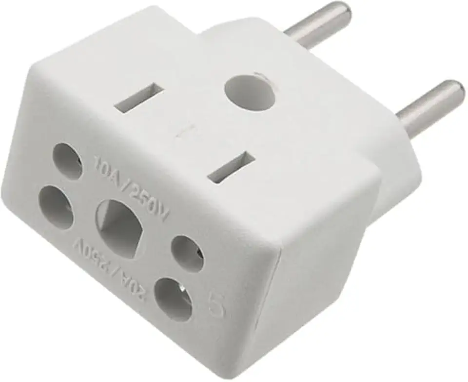Adaptador De Tomada Universal 3 Pinos Benjamin 10A/20A Para 2 e 3 Pinos Bivolt 110V/220V Para Secadores Chapinhas Air Fryer