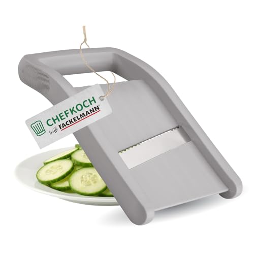 FACKELMANN Chefkoch trifft Kompakthobel – Extra scharfe Edelstahlklinge mit Wellenschliff. ergonomischer Griff. spülmaschinengeeignet. Made in Germany