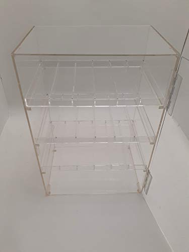 Vertical Clear Acrylic Display Case (Lockable), Make-Up Display Case, Jewelry Display Case, E-Cig Juice Bottle Display Case, 20” H