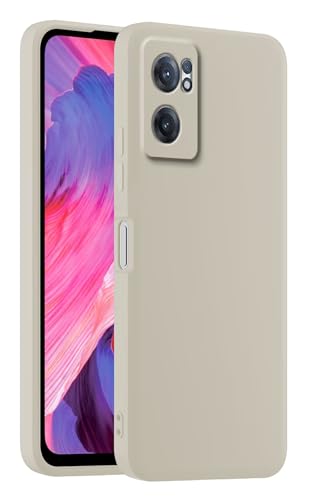 HULLIN Funda de Silicona Colorida para Teléfono, Adecuada para OnePlus Nord CE 2 5G (6.43') - Blanco Antiguo