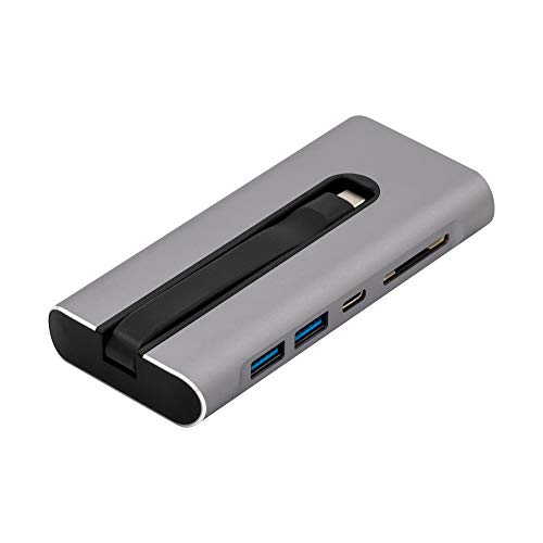 VisionTek VT300 USB-C Portable Dock - 4K HDMI 60Hz, 2X USB 3.1, 1x USB-C PD, Ethernet, SD Card Reader (901355)