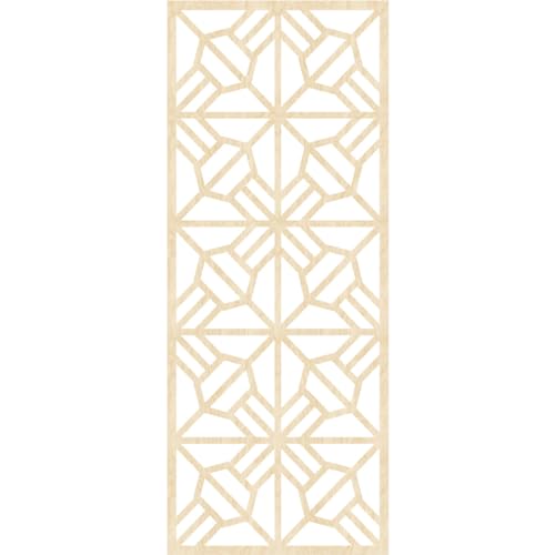 Image of 23 3 /8 inchW x 59 3 /8 inchH x 3 /8 inchT Auburn Decorative Fretwork Wood Wall Panels, Birch