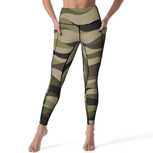 Legging camouflage femmes taille haute pantalon de sport yoga fitness gym jogging taille S