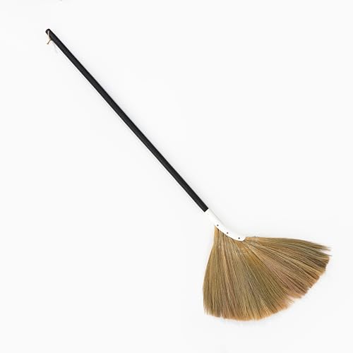 TTS For Home - Vietnamesischer Strohbesen - Indoor Grasbesen - Kehrhand mit schwarzem langem Stiel Besen für Haus, Garage, Büro, Lobbyraum, Küche mit 96,5 cm Länge