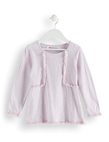 Marca Amazon - RED WAGON Top Manga Larga con Flecos Niñas, Morado (Lavender Fog), 110, Label:5 Years