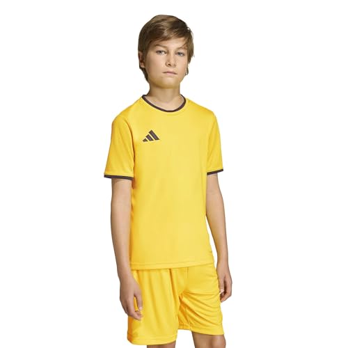 adidas Mixte Enfant Entrada26 Jersey Kids Shirt, Team Yellow/Black, 5-6 Years