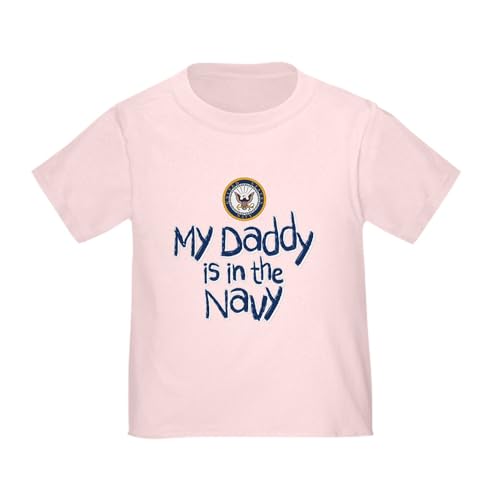 CafePress U.S. Navy My Daddy is in The Navy Toddler T Shirt Cute Toddler Graphic Tee, 100% Cotton - Main Image