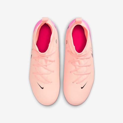 Nike Jr. Phantom Luna 2 Academy Little/Big Kids' MG Soccer Cleats (FJ2603-800, Crimson Tint/Pink Blast/Black) - Image 5
