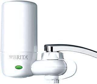 Brita Tap Water Filter System, Filter Change Reminder, Fits Standard Faucets Only, Complete, White
