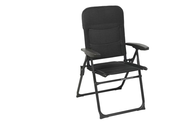 Westfield Salina Compact Campingstuhl, 4-Fach verstellbar, 3D Mesh Gewebe, 100% Polyester mit Stahlrohr, Anthrazit, 45x40x62cm, 4,3kg, Belastbar bis 140kg