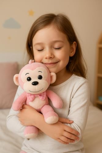 Image of SCOOBA Baby Monkey Soft Toy 20 cm Small(Bow Monkey Pink)