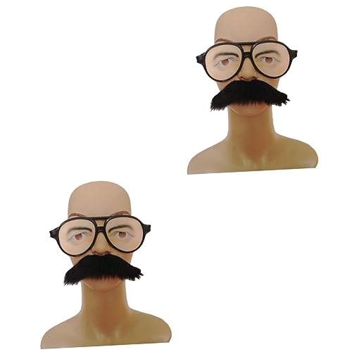 NOLITOY 2pcs Funny Goggles Glasses Set for Prank Performance Props with Adhesive
