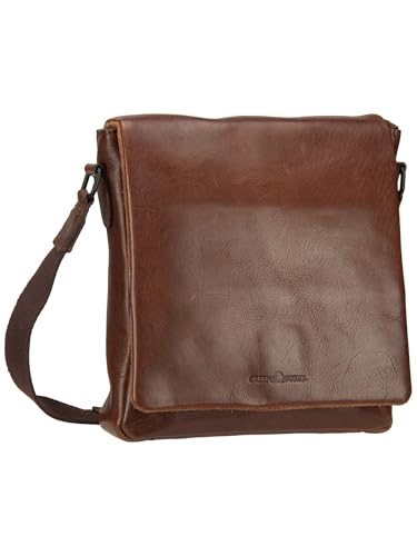 Bolso bandolera de cuero marrón oscuro Greenburry Newport Crossover Bag de diseño clásico