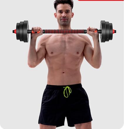 Mobiclinic® Fitness, Adjustable Dumbbell, 2 in 1, ExtenFit, 2-20kg, Includes Dumbbells and Padded Extension Bar, Non-Slip Nuts, Steel, Home Gym