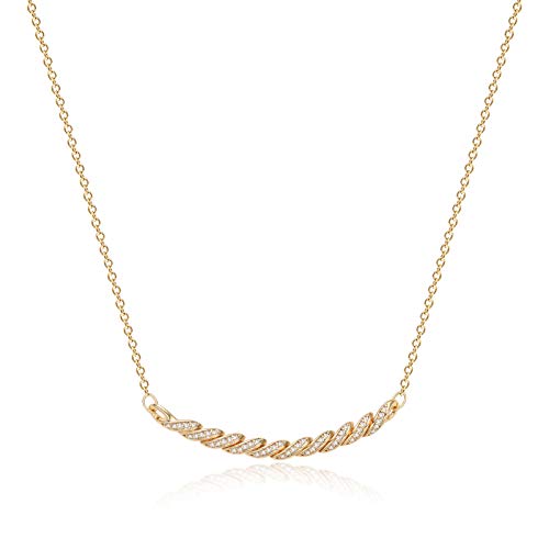 LOYATA Gold Pendant Necklaces for Women-Simple 14K Gold Round Circle
