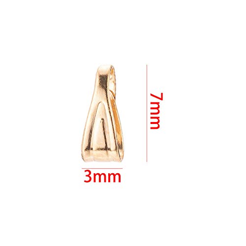 Gbstore 100 Pcs 3 X 7 Mm Bracelet Necklace Pendant Clasps Pinch Clips Bail Pendants Connectors Snap Bail Hook, Melon Seeds Buckle For Jewelry Findings Making Accessories (Gold) #TOP3