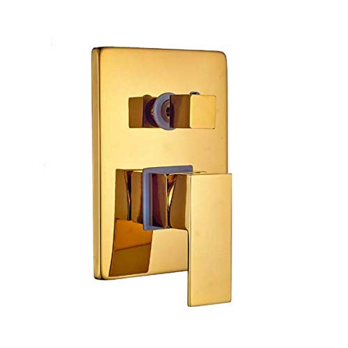 Robinet de baignoire or et douche de plafond pour rénovation moderne