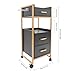 Salon Trolley with Wheels, 3 Drawers Salon Cart with Hair Dryer Holder Utility Salons Cabinet for Tools Storage at Barbershop Beauty Salons Tattoo Shop (Black)