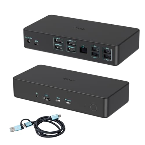 Docking station USB-C Thunderbolt 3 i-Tec Cadual4kdockpd2uk noire
