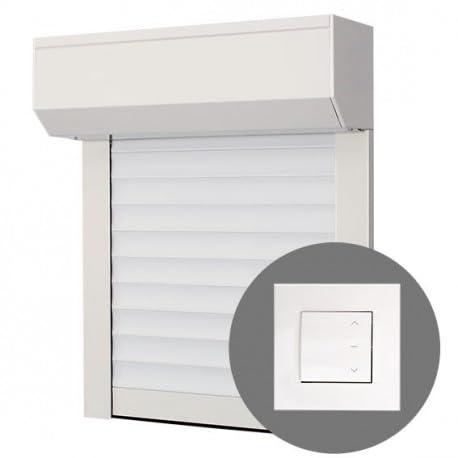 Volet Roulant ALU H170 cm x L150 cm Electrique Filaire Blanc