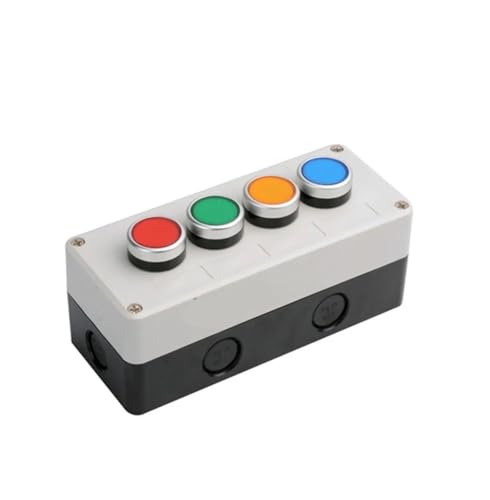 Caja de control de interruptor de botón de plástico portátil con caja impermeable de 4 agujeros 2