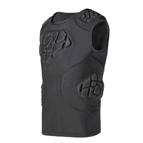 Topeter Padded Compression Shirt with Protective Gear and Shock Guard, Sports Vest for Goalkeeper...