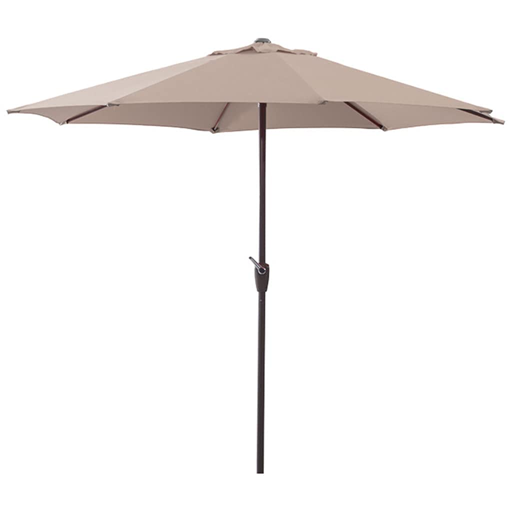 HCZKIUJY Umbrella Outdoor Sun Shade Protective Hardcore Outdoor Umbrella with Crank Garden Parasol for Lawn Deck Patio and Balcony (Yellow 270cm*270cm)