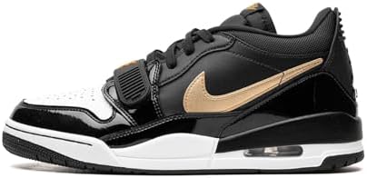 Jordan Men's Legacy 312 Low Black/Metallic Gold-White (CD7069 071) - 10