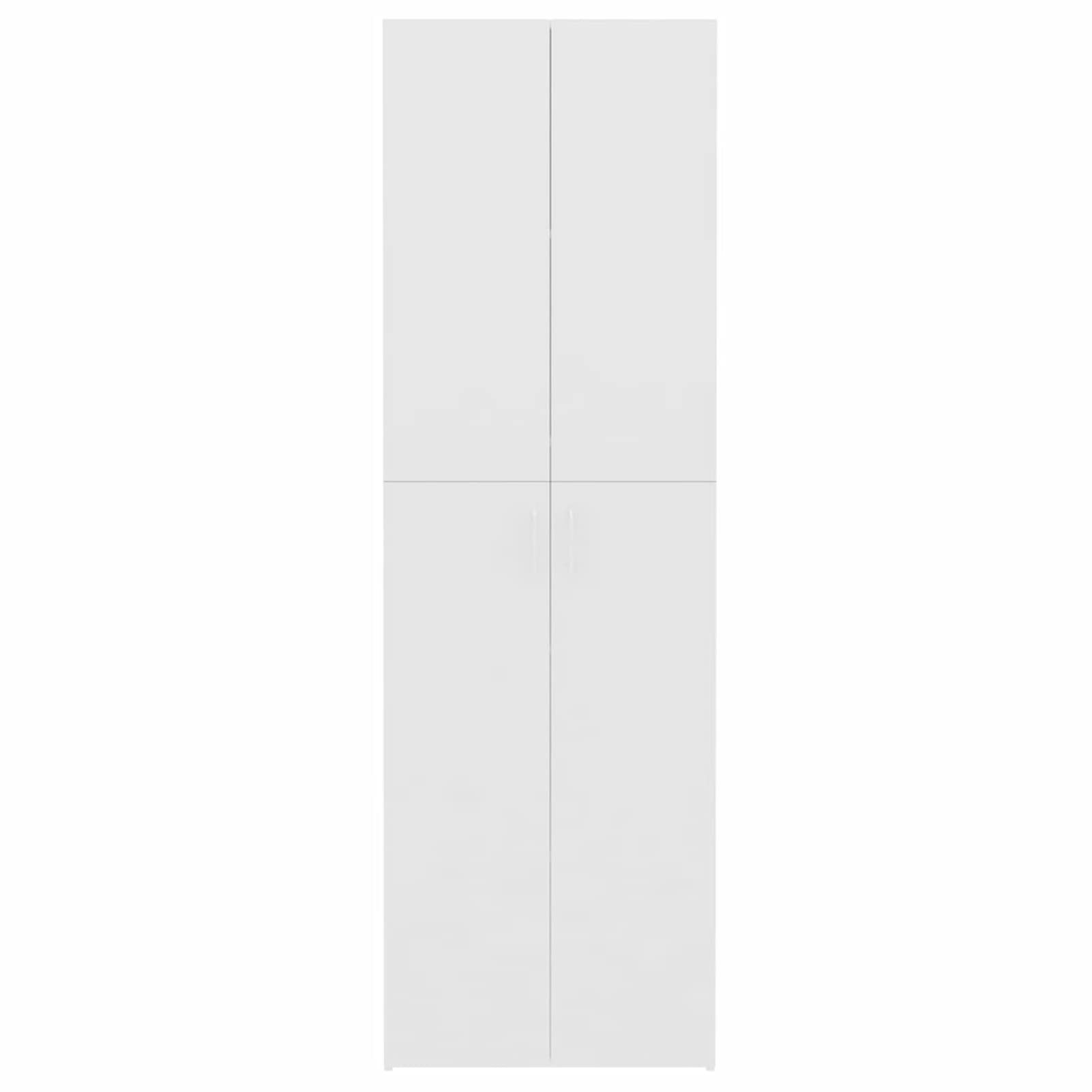 Homgoday Armadio da ufficio, armadio da ufficio, con 2 ante e 5 ripiani, armadio per ufficio, soggiorno e scuola, librerie da ufficio, 60 x 32 x 190 cm, bianco