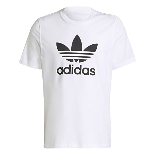 adidas Originals Men's Adicolor Classics Trefoil T-Shirt, White/Black, Large