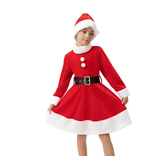 Vestido de Santa para Niñas disfraz Mrs Santa Claus miniatura 7