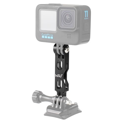 HSU Bras d'extension pour GoPro, Support de Caméra en Alliage d'Aluminium avec Trou de Vis 1/4 pour la Plupart des Caméras d'action (8,5cm)