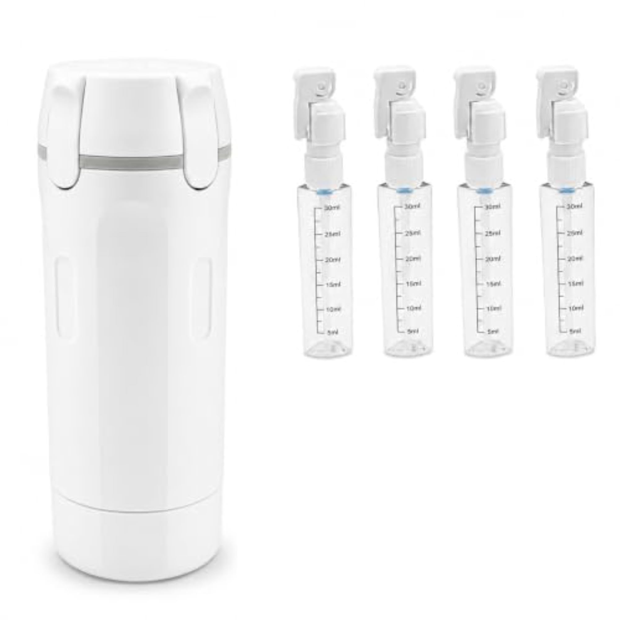 4 in 1 Travel Dispenser Bottle Set, Leakproof Toiletry Organizer