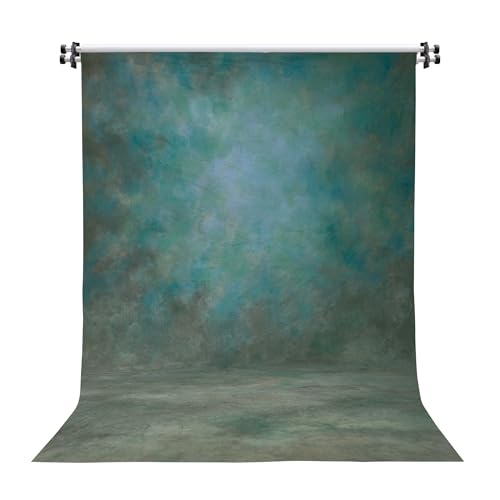 Abstrakter Fotohintergrund Stoff 243x300 cm Groß und Dick Polyester Hintergrund für Fotostudio Portrait Produktfotografie Grün