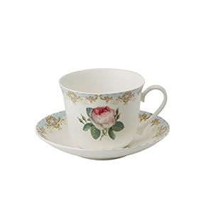 Roy Kirkham Breakfast Cup/Saucer, Vintage Roses, Set of 2