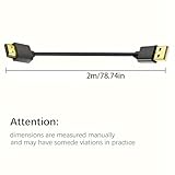 USB A to HDMI Adapter Cable (Only for Charging) HD Charging Cable Lead Wire 2M USB 2.0 Type A Male to HDMI Male Charging Converter - Image 2