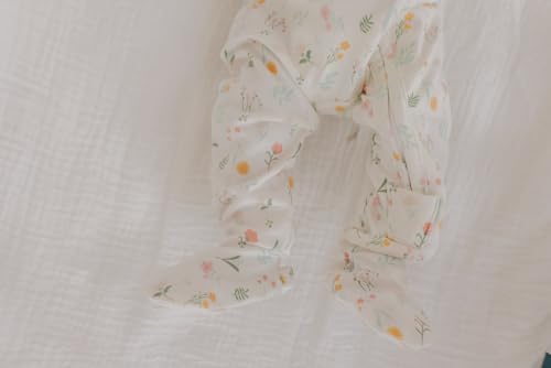 Image of Copper Pearl Zip-Up Footie Baby Pajamas - Soft Newborn Onesies for Boys & Girls, Tag-Free with Two-Way Zipper Baby Sleepers for Newborn - 24 Months, Mabel