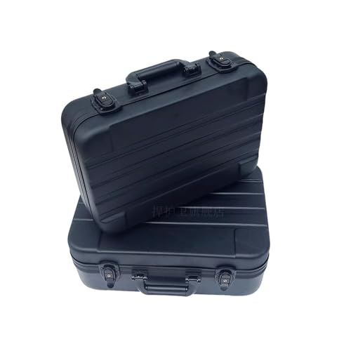 Boîte à outils en plastique noir coffret de rangement - 6