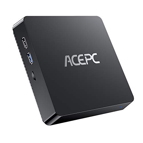 ACEPC Mini PC,Intel Atom Z8350 Windows 10 Pro Mini Computer, 4GB DDR, 64GB eMMC+120GB SSD,Support 4K HD,2.4/5G WiFi AC,Gigabit Ethernet, BT 4.2