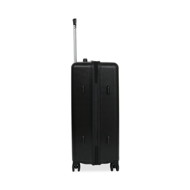 Image of United Colors of Benetton Large Hard Luggage Glide - Black | PC Check-in Trolley Bag | TSA Lock & 360 Spinner Wheels Suitcase | Telescopic Handle | Water Resistance | 75cm | 114L Capacity