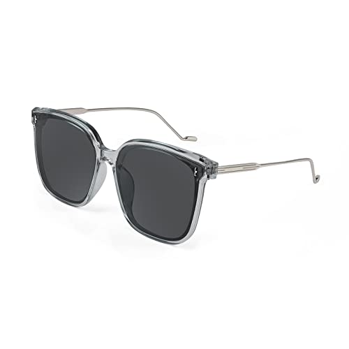 FEISEDY Women Classic Oversized Square Sunglasses Metal Temple Cute Trendy Shades Men B2886