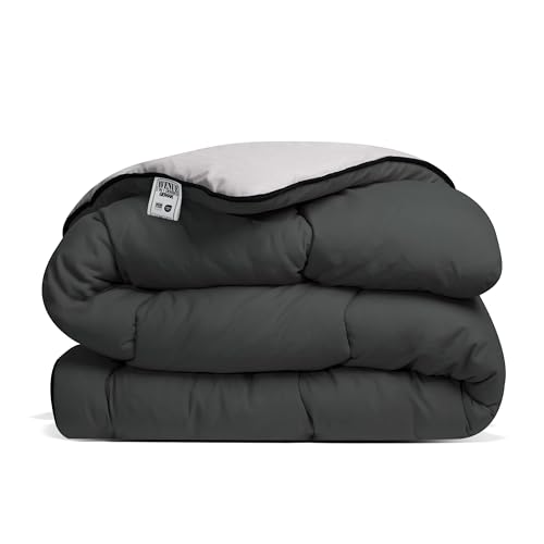 Avenue – Waschbare Bettdecke ohne Bezug – 2-Personen-Bettdecke 200 x 200 cm – Antiallergisch – Wolkenweich – Anthrazit/Taupe –...