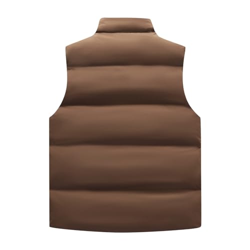 Ymosrh Men's Puffer Jacket Casual Outdoor Work Fishing Travel Sleeveless Down Vest Jacket Coat for Men, M-5XL3
