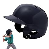Grtheenumb Kinder-Schlaghelm, Tee-Ball-Helm, atmungsaktiv, verdickt, schlagfest, schützender Schlaghelm, Einheitsgröße für Kinder und Jugendliche, Schwarz