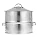 YARNOW 1 Set in Acciaio Inox A Vapore con Coperchio Cibo Verdure Fornello Pentola di Cottura Pan di Cottura A Vapore Pentola Dim Sum Pentole A Vapore per Kitcken Strumento di Cottura